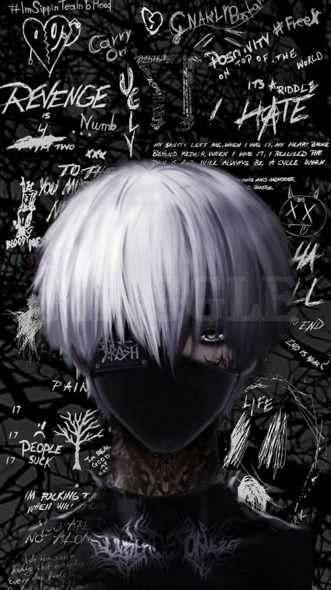 Broken Heart Sad Anime Boy Background HD Phone Wallpaper