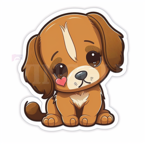 Sad Baby Puppy Sticker