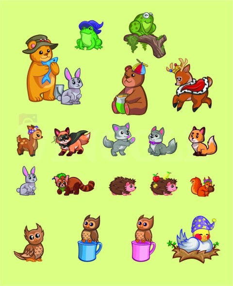 Vector Forest Animals Pack