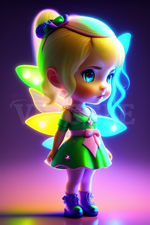 Cute Fairy Girl Doll AI ART