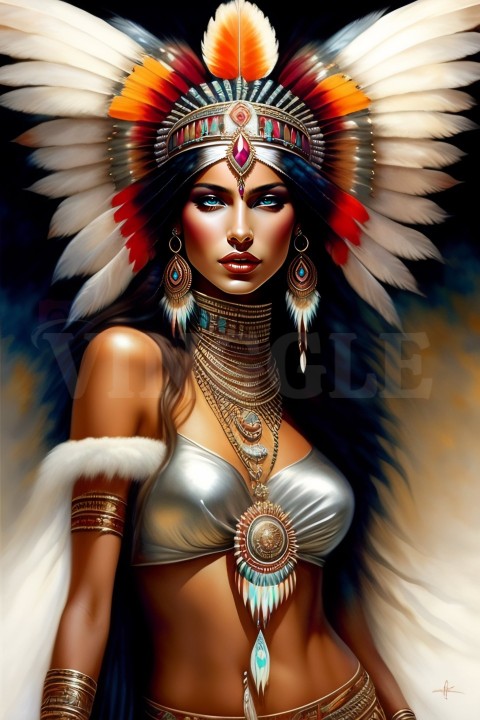 Beautiful Indian American  Princess AI ART