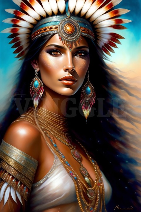 Beautiful Indian American  Princess AI ART