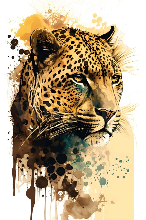 Watercolor Leopard Wall Art