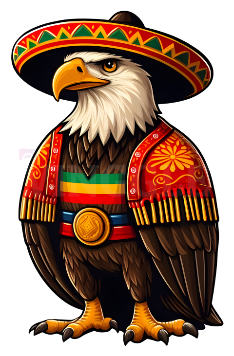 Mexican Eagle Cinco De Mayo Illustration