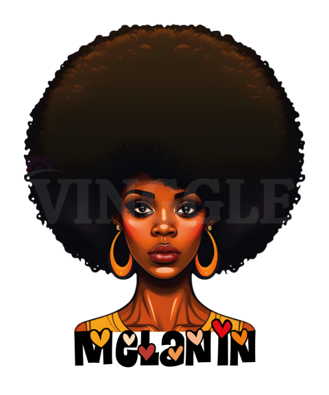 Black Woman Melanin Afro Girl Tshirt Design