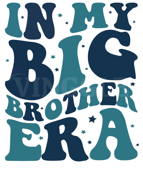 In My Big Brother Era Groovy Tshirt Design