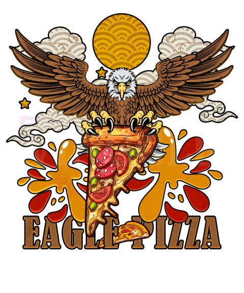 Eagle Pizza Tshirt Design